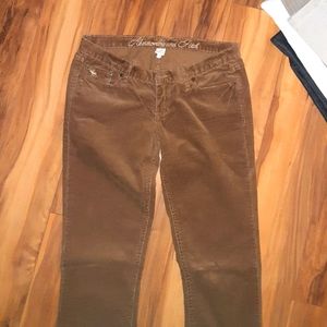 Abercrombie and Fitch brown corduroy jeans